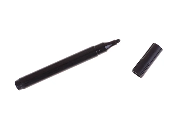 Beyaz zemin üzerine siyah kalemi — Stok fotoğraf