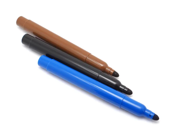 Ручка з фетром на білому тлі — стокове фото