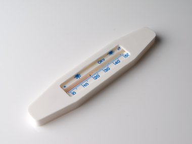 gri bir arka plan üzerinde termometre