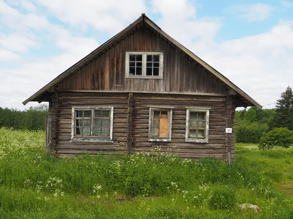 Old wooden house in village — Stock Photo, Image
