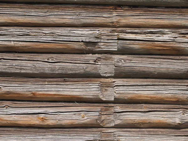 Stará dřevěná stěna roubenky. pozadí — Stock fotografie