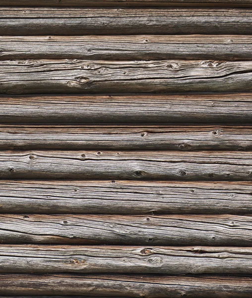 Antigua pared de madera de la cabaña. antecedentes — Foto de Stock
