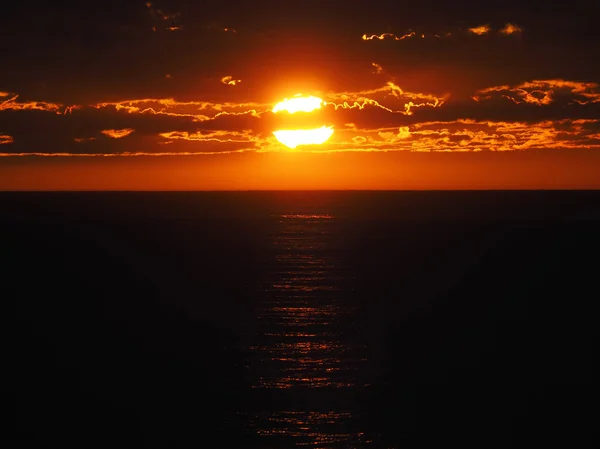 巴伦支海上日落 — 图库照片