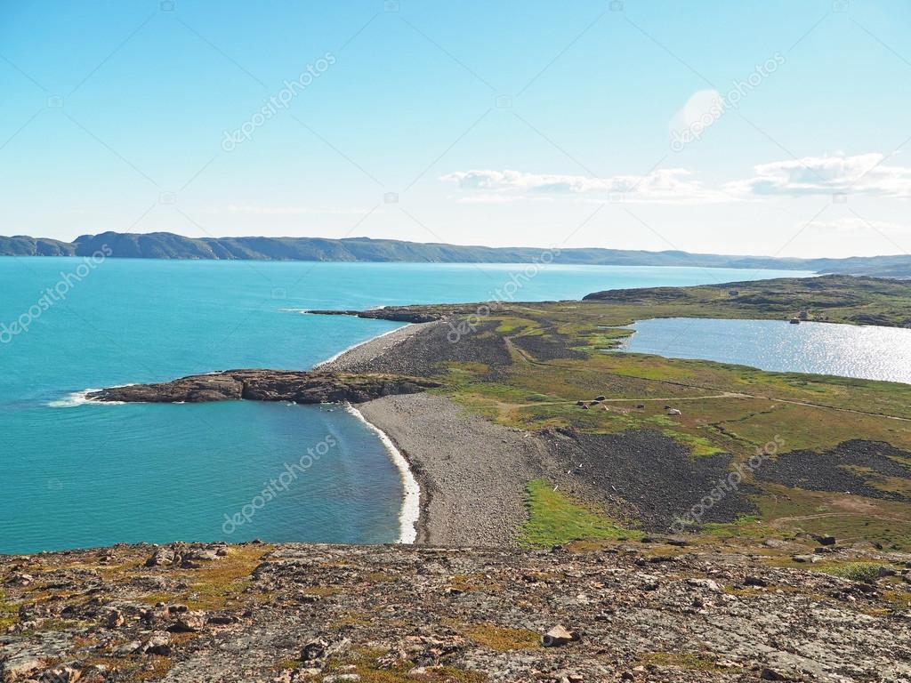 Barents Sea coast in the north of Russia