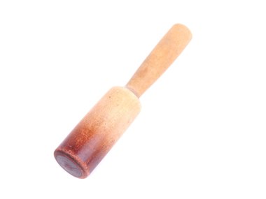 Beyaz arka plan üzerinde izole klasik ahşap patates hovarda