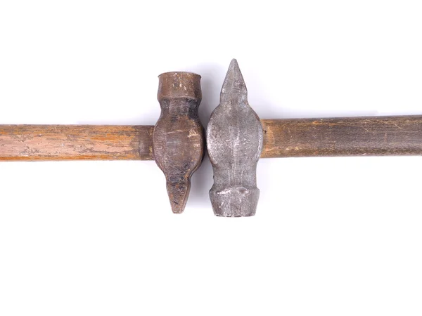 Two old hammer on a white background — Stock Photo, Image
