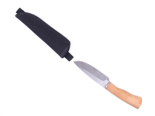 Cuchillo de caza sobre fondo blanco — Foto de Stock