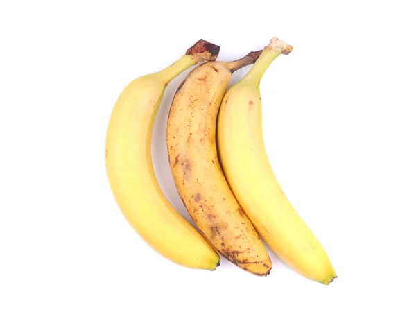 Банани на білому тлі — стокове фото