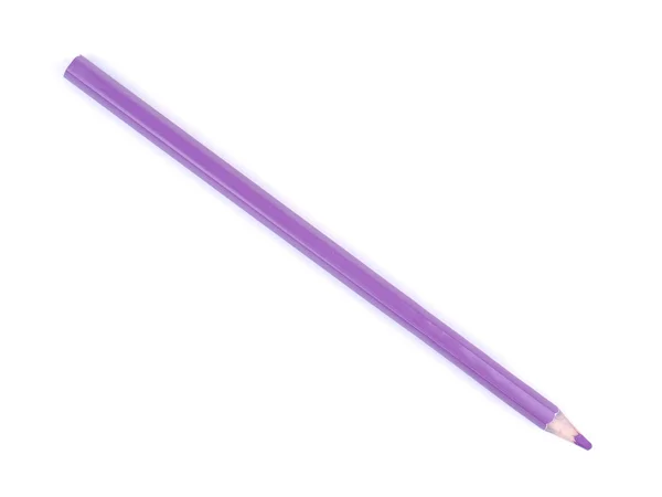 Фиолетовый карандаш на белом фоне — стоковое фото