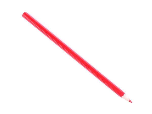 Red pencil on a white background — Stock Photo, Image