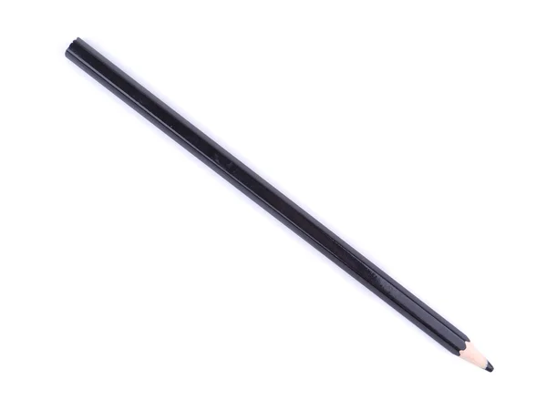하얀 배경에 있는 검은 연필 — 스톡 사진