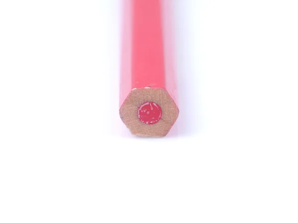 Piros ceruza fehér alapon — Stock Fotó