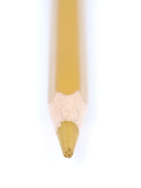 Béžové tužka na bílém pozadí — Stock fotografie