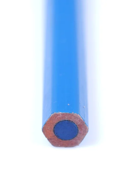 Kék ceruza fehér alapon — Stock Fotó