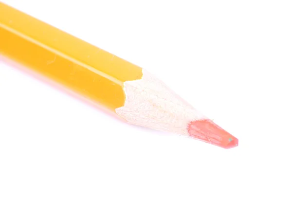 Πορτοκαλί μολύβι σε λευκό φόντο — Φωτογραφία Αρχείου