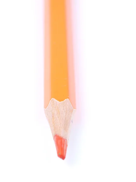 Πορτοκαλί μολύβι σε λευκό φόντο — Φωτογραφία Αρχείου