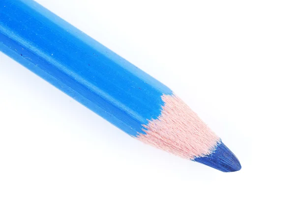 Голубой карандаш на белом фоне — стоковое фото