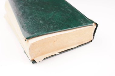 Beyaz arkaplanda eski yeşil sözlük