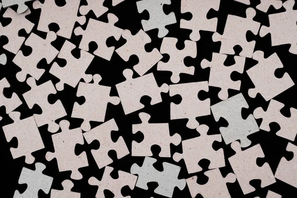 Puzzle Black Background — Stock Photo, Image