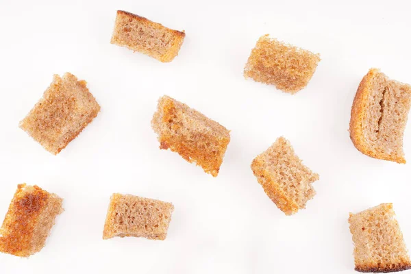 Galletas Saladas Sobre Fondo Blanco —  Fotos de Stock