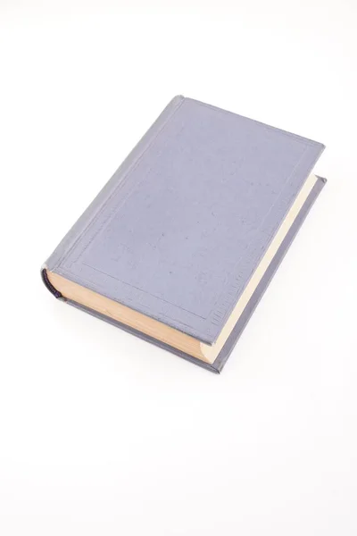 Libro Blu Sfondo Bianco — Foto Stock
