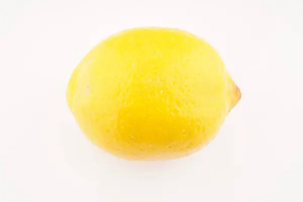 Limone Giallo Fondo Bianco — Foto Stock