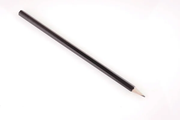 Black Pencil White Background — Stock Photo, Image