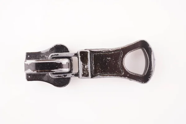 Zipper Slider White Background — Stock Photo, Image