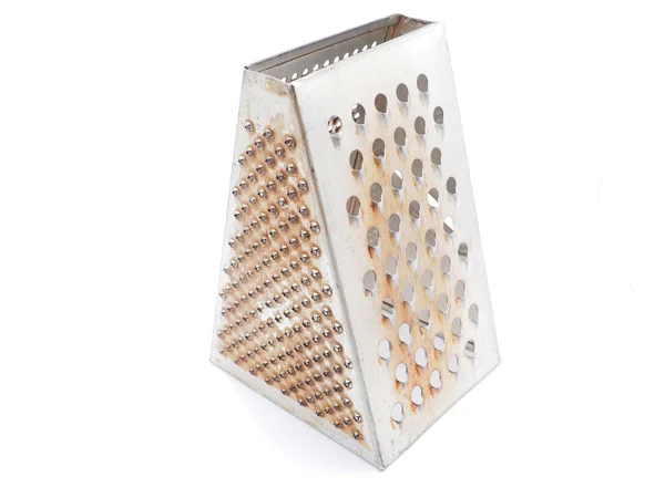 Metal grater on a white background — Stock Photo, Image