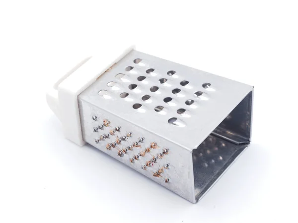 Metal grater on a white background — Stock Photo, Image