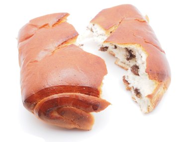 Beyaz bir arka plan üzerinde rulo