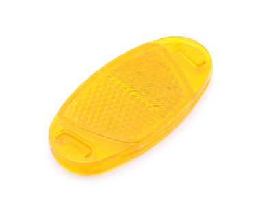 Beyaz arka plan üzerinde bisiklet reflektörler