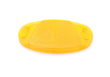 Beyaz arka plan üzerinde bisiklet reflektörler