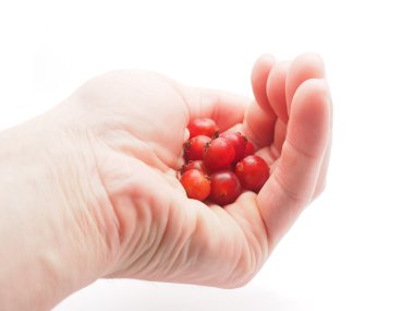 Beyaz arka plan üzerinde elinde haw