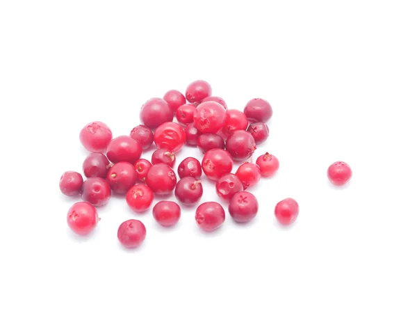 Cranberries beyaz zemin üzerine — Stok fotoğraf