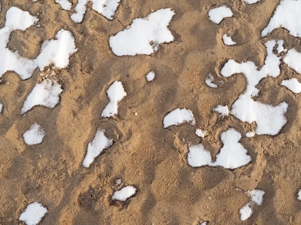 Nieve y arena — Foto de Stock