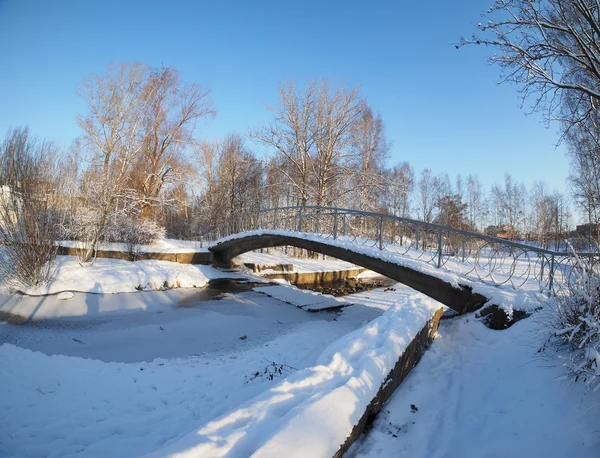 Il ponte nel parco. Petrozavodsk, Russia . — Foto Stock