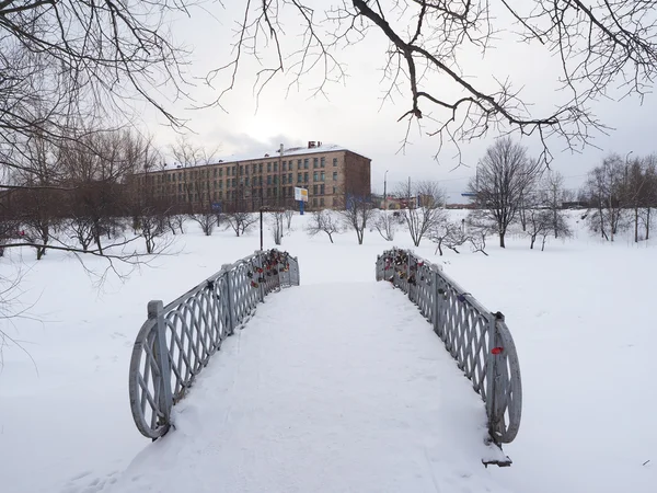 Most v parku. Petrozavodsk, Rusko. — Stock fotografie