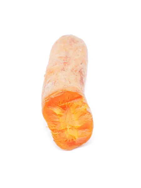 Zanahorias sin pelar sobre un fondo blanco — Foto de Stock