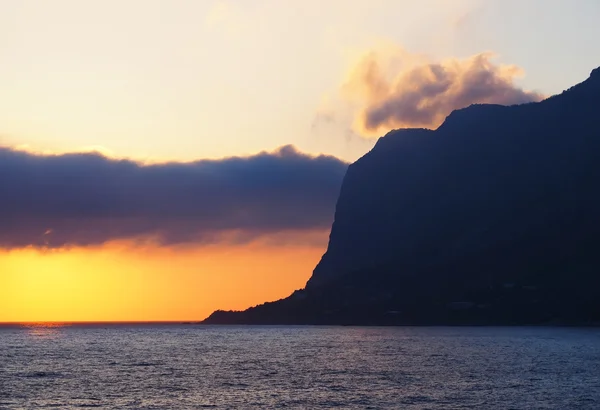 Pôr do sol no mar — Fotografia de Stock