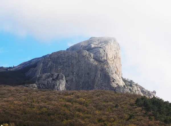 Nevoeiro nas montanhas. crimea — Fotografia de Stock