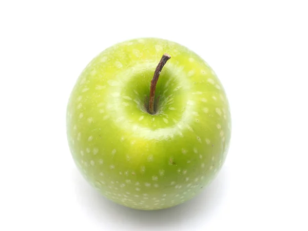 Groene appel op een witte achtergrond — Stockfoto