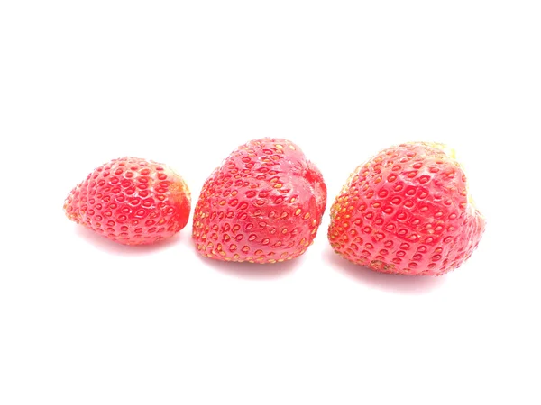 Jordbær på hvid baggrund - Stock-foto