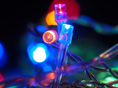 Güzel renkli LED festoon. Yeni Yıl