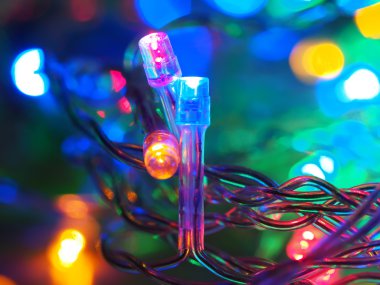 Güzel renkli LED festoon. Yeni Yıl