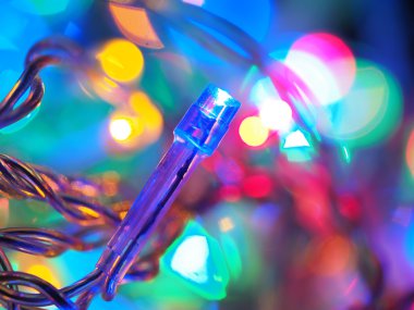 Güzel renkli LED festoon. Yeni Yıl