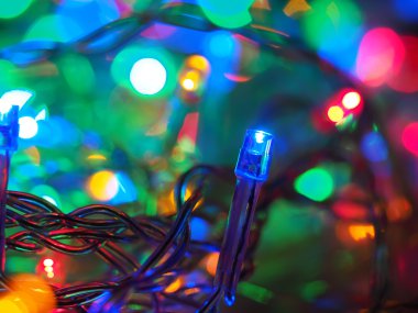 Güzel renkli LED festoon. Yeni Yıl