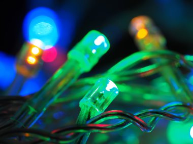 Güzel renkli LED festoon. Yeni Yıl