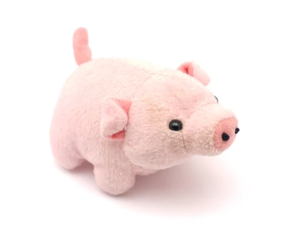 Soft Toy Pig White Background — Stock Photo, Image
