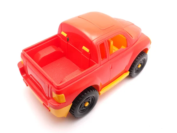 Red Toy Car White Background — Stock Photo, Image